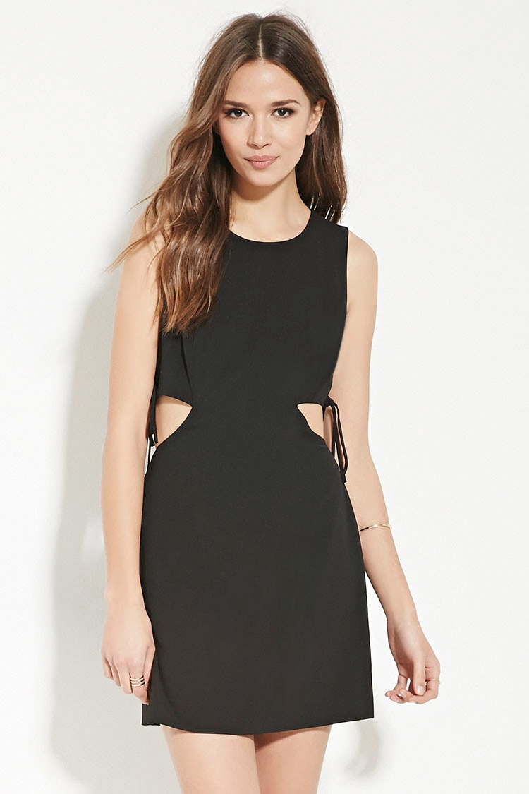 Lyst - Forever 21 Contemporary Cutout Mini Dress in Black