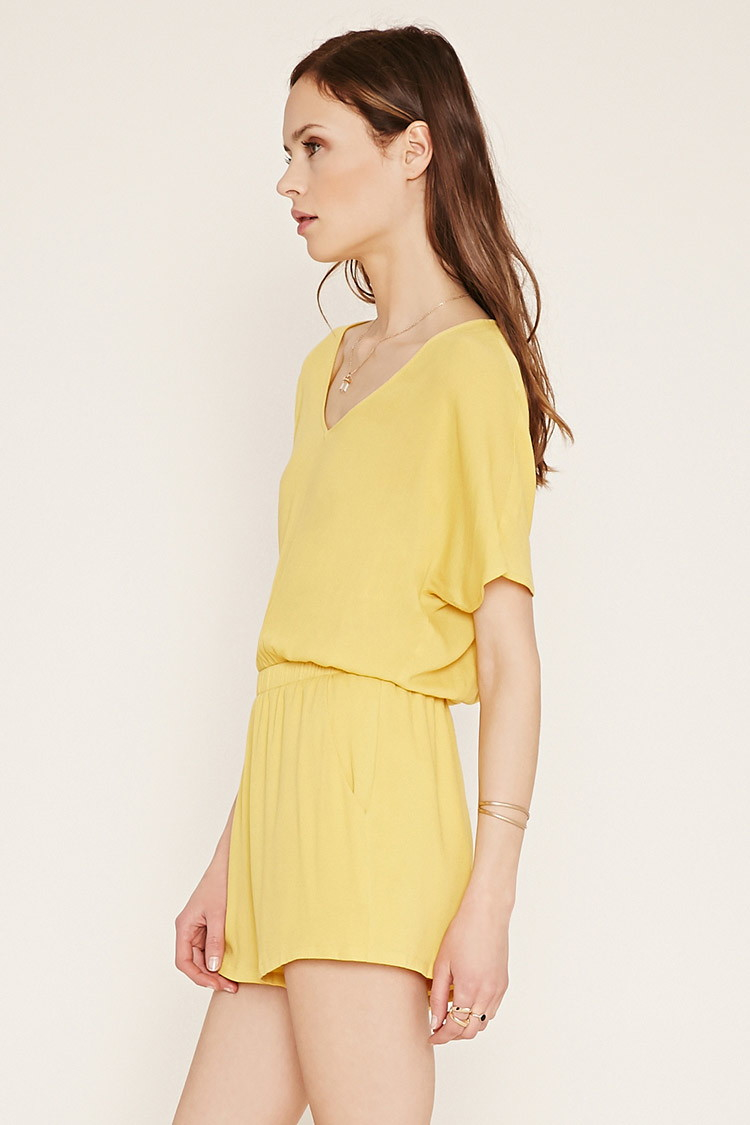 lyst forever 21 contemporary v neck cami romper in black forever 21 contemporary v neck romper in yellow lyst lyst forever 21 contemporary v neck cami romper in black forever 21 contemporary v neck romper in yellow lyst