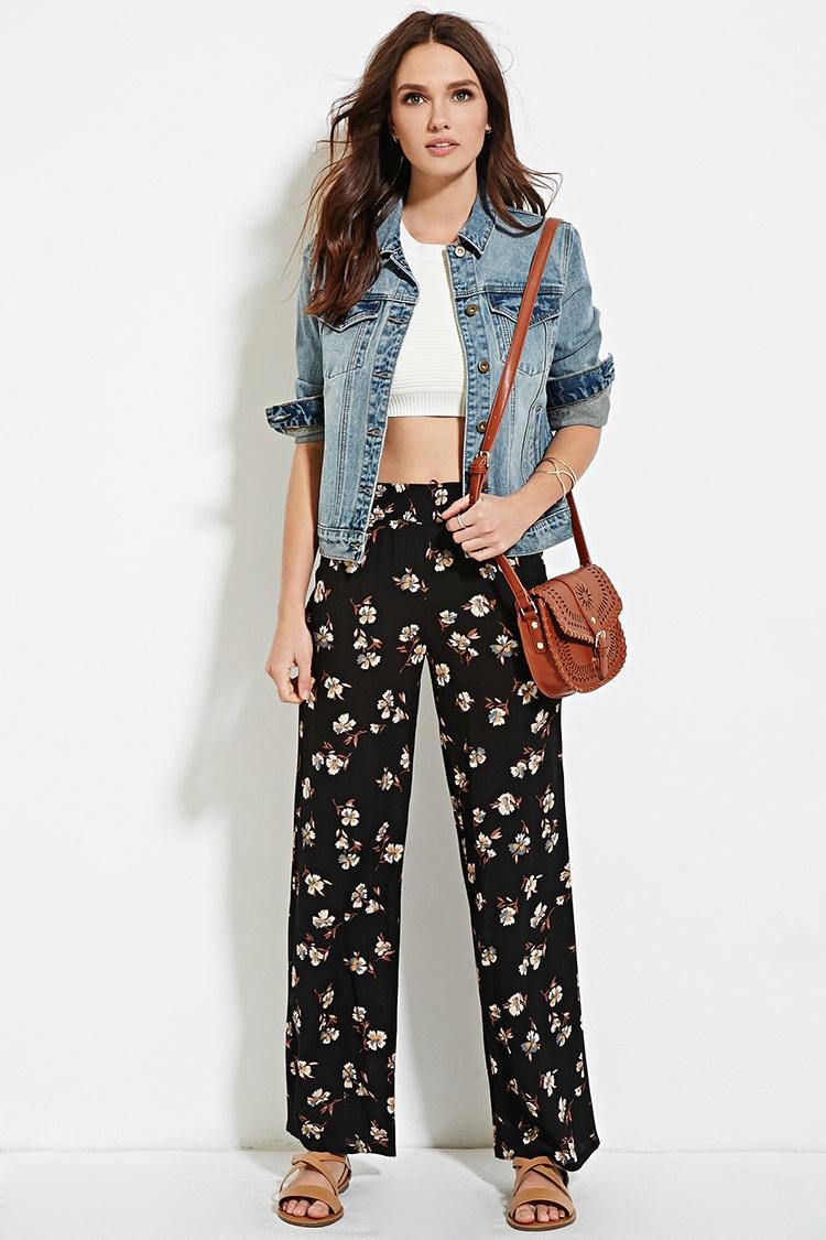 black floral pants