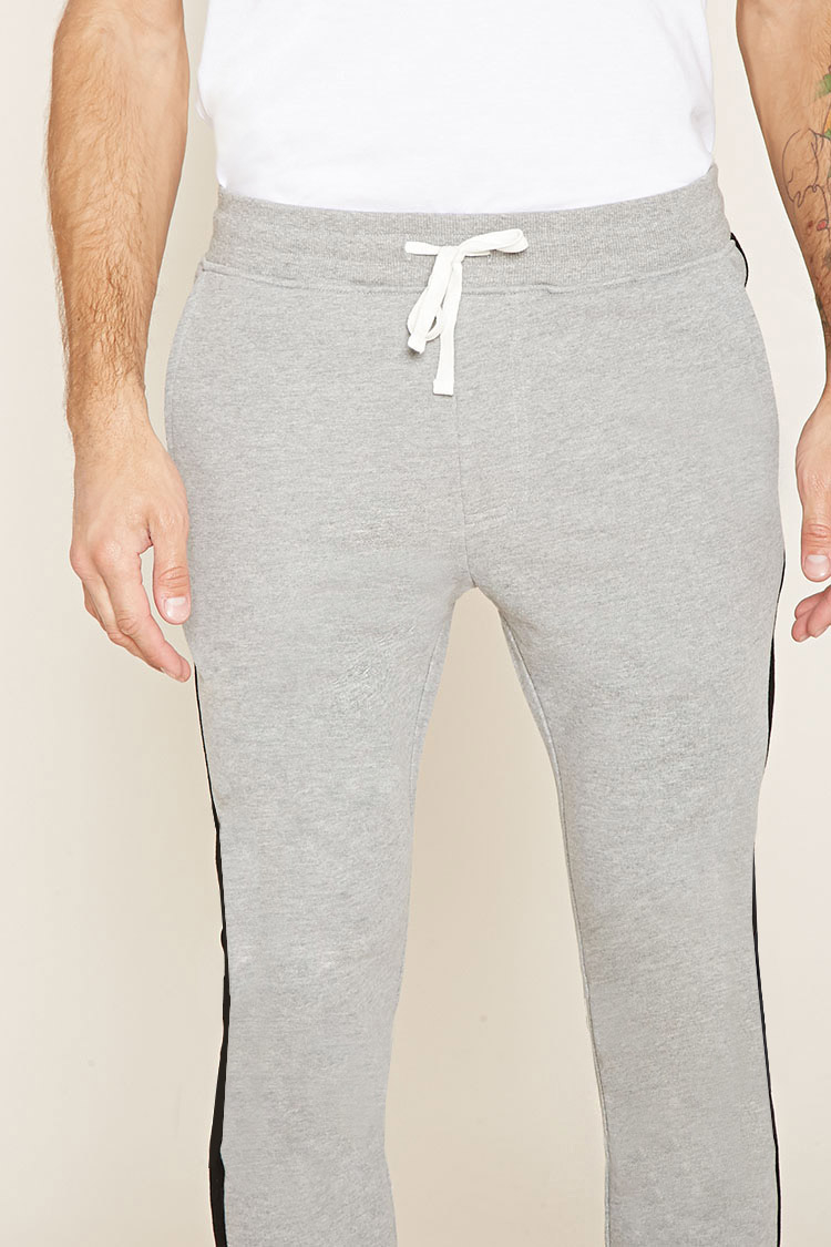 Forever 21 Paneled French Terry Joggers in Black for Men | Lyst