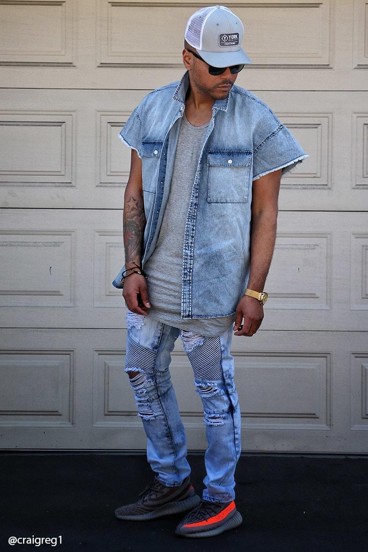 forever 21 denim shirt men