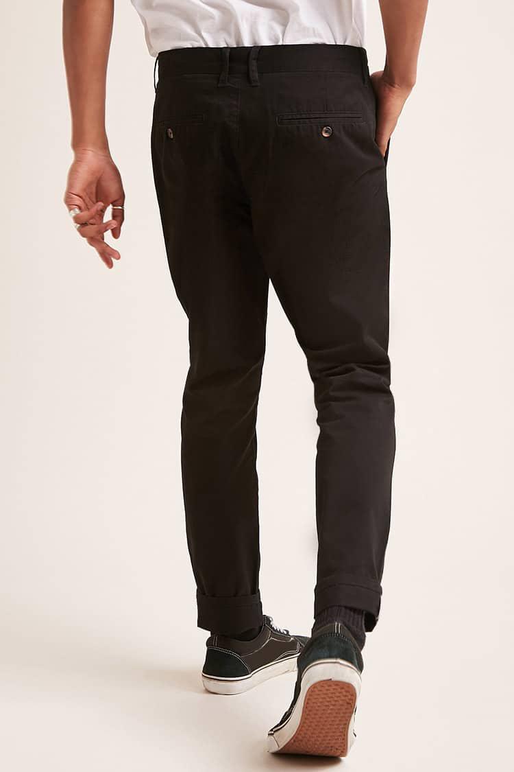 black slim fit chinos