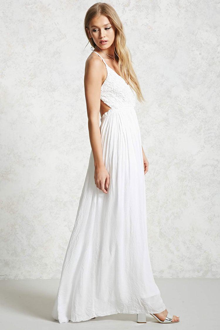forever 21 white maxi dress