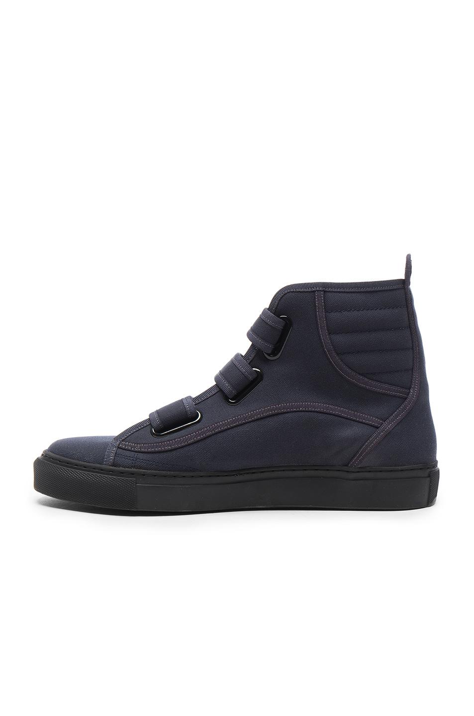 Lyst - Raf Simons High Top Velcro Sneakers in Gray
