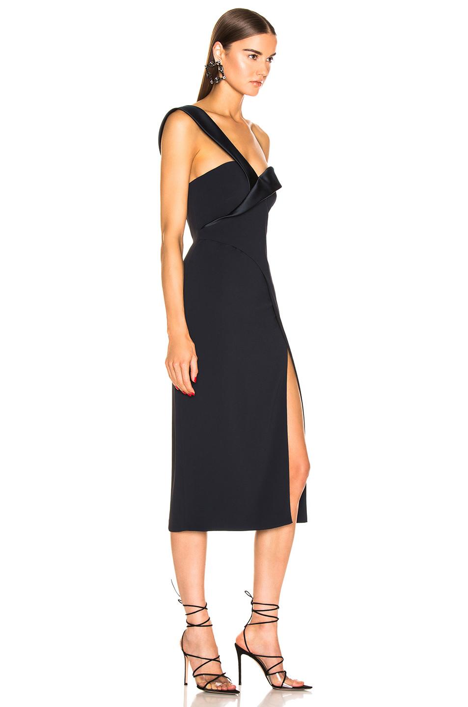 Lyst - Brandon Maxwell One Shoulder Cocktail Dress in Blue