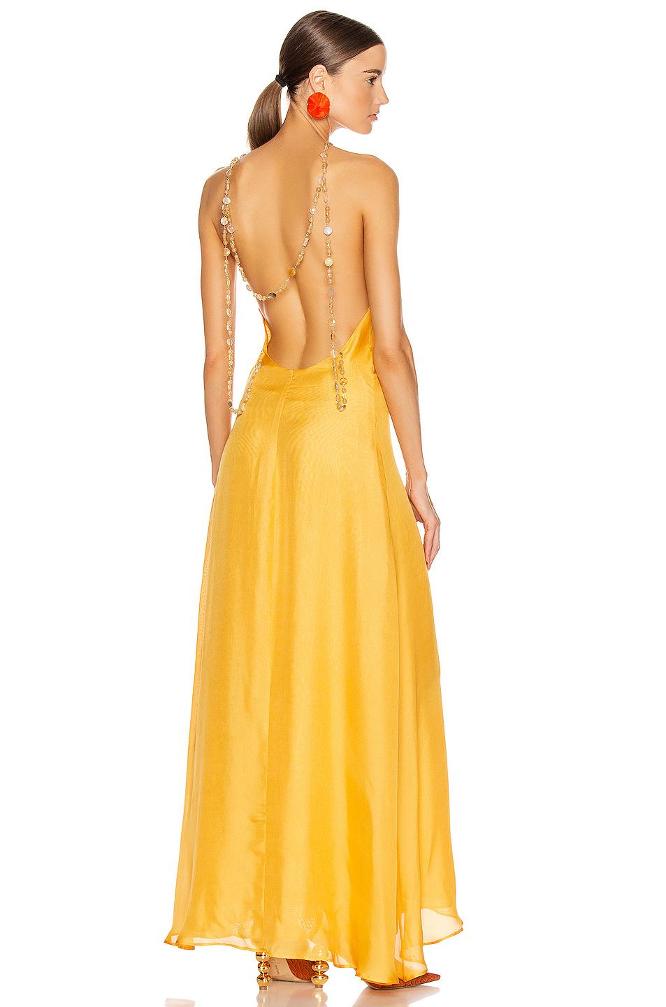 Cult Gaia Silk Claire Dress in Dandelion (Yellow) - Lyst
