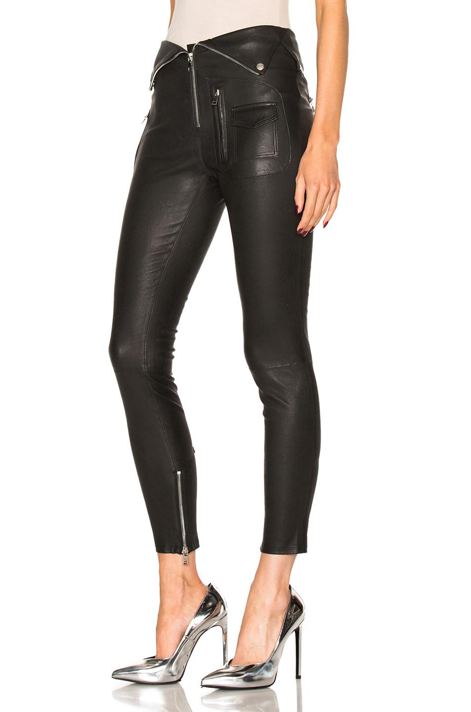 RTA Leather Diavolina Pants in Black - Lyst