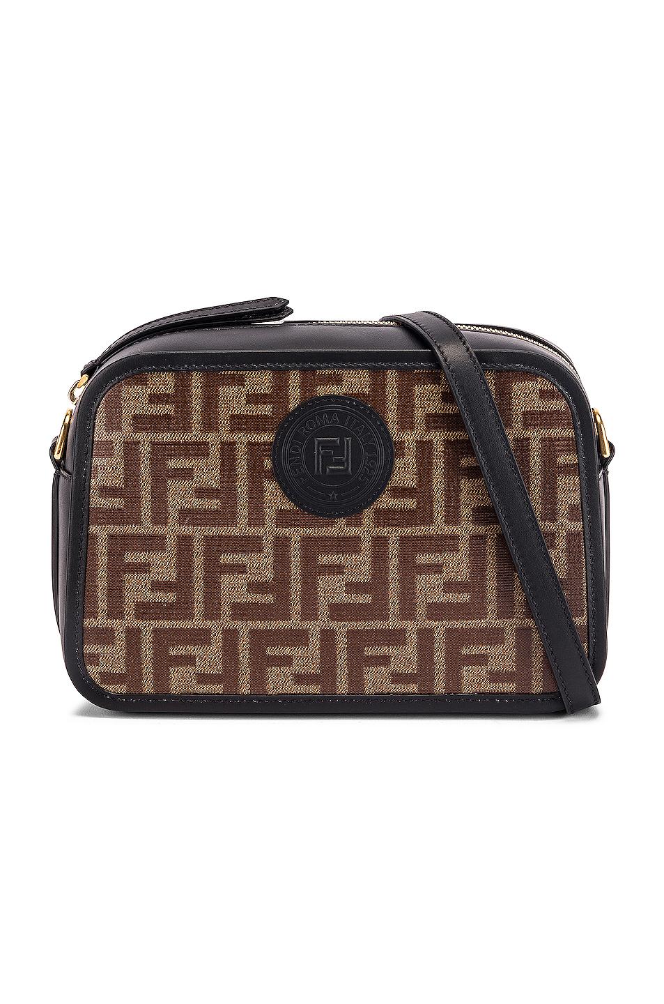 Fendi Tess Camera Crossbody Bag in Brown - Lyst