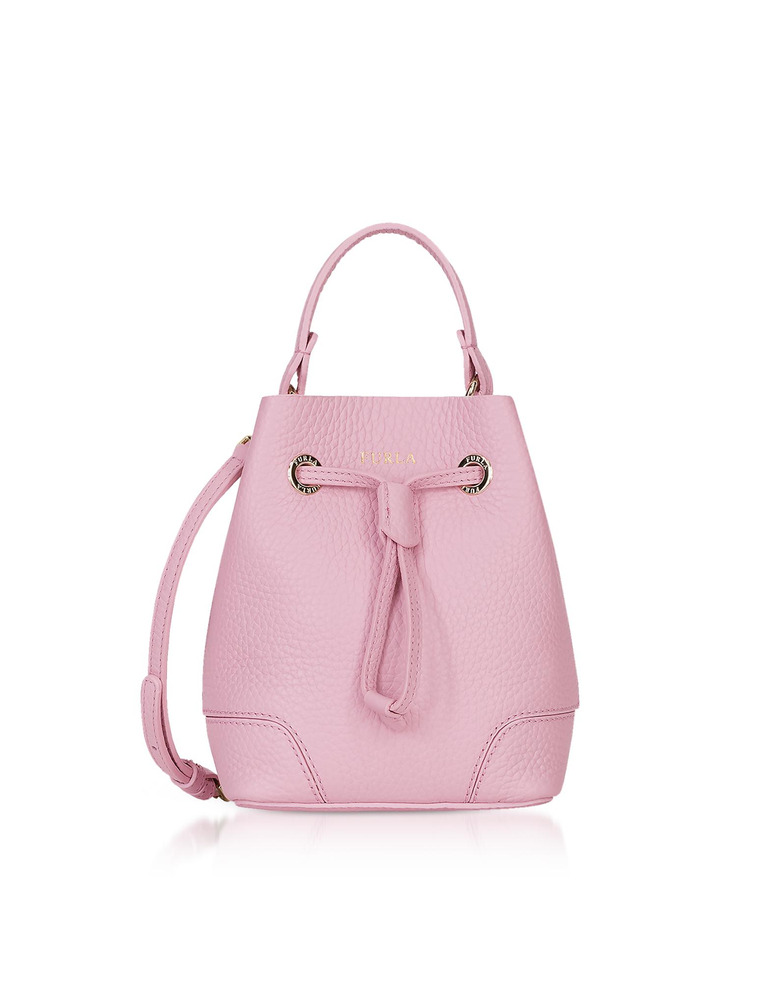 Lyst - Furla Stacy Mini Drawstring Bucket Bag in Pink