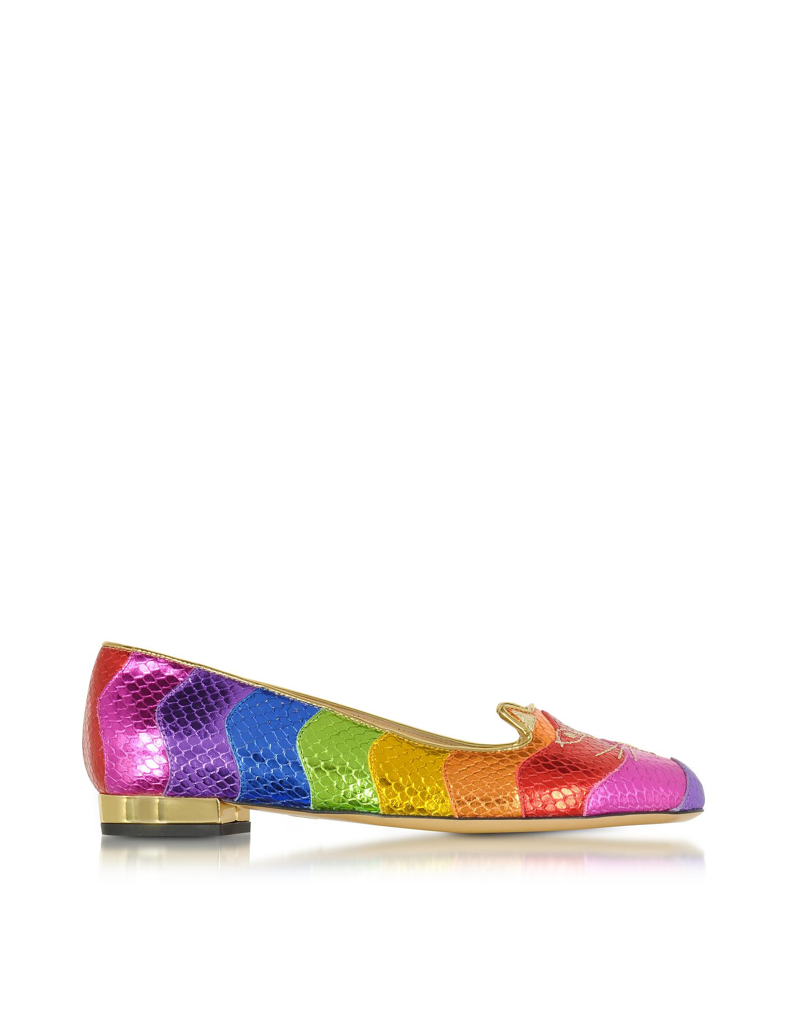 snake print ballerinas