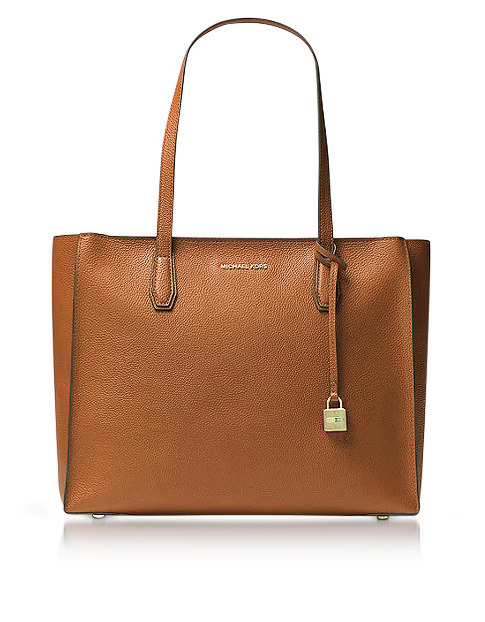 Lyst - Michael Kors Mercer Large Acorn Pebble Leather Top Zip Tote Bag ...