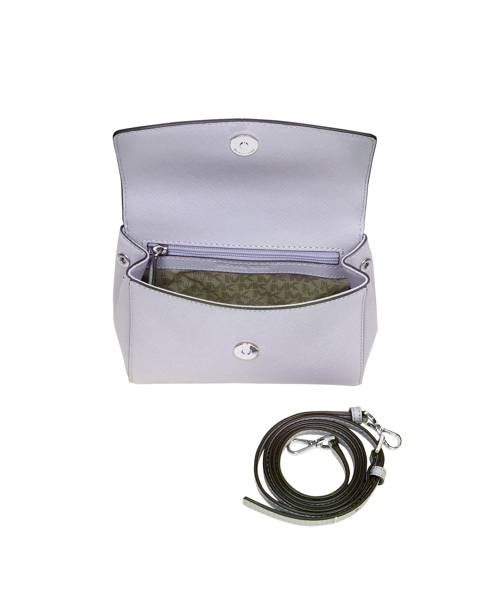 Lyst - Michael Kors Ava Extra Small Saffiano Leather Crossbody Bag in Gray