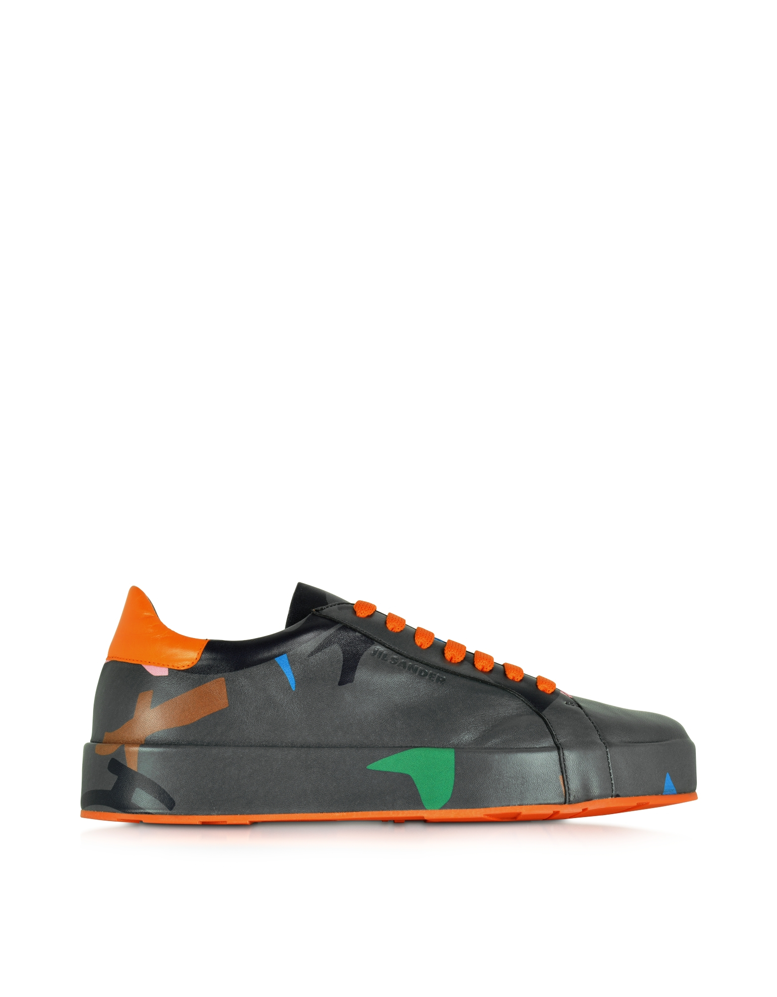 Lyst Jil Sander Dark Grey Camo Print Nappa Sneaker in