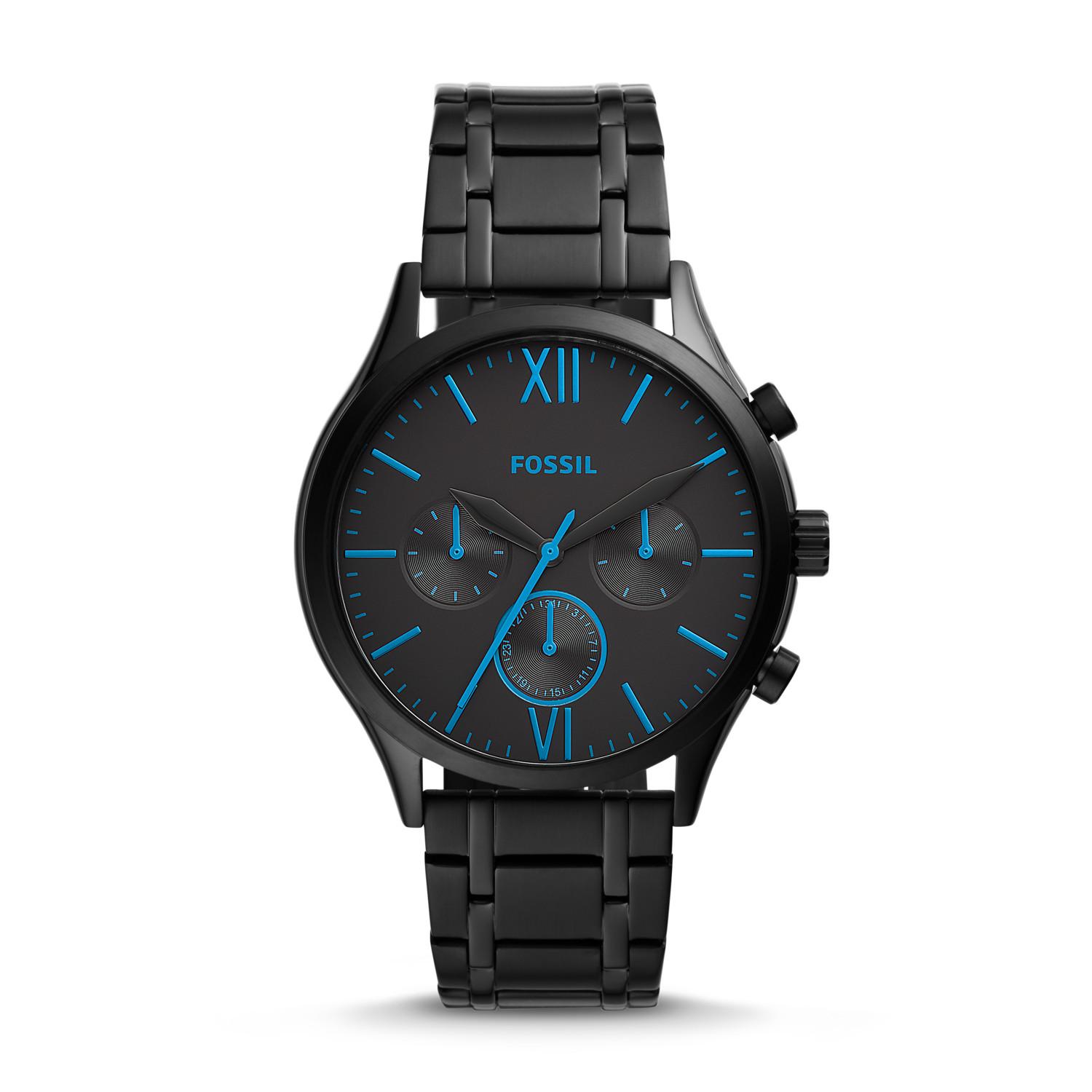 Fenmore Midsize Multifunction Black Stainless Steel Watch - www.inf ...