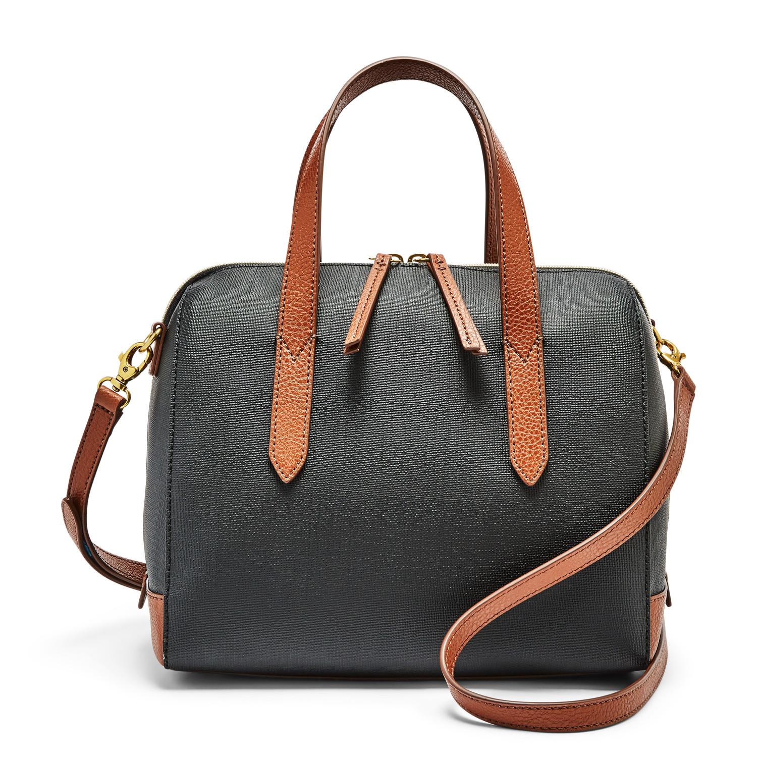 Fossil Sydney Satchel Handbag Black Multi in Black - Lyst