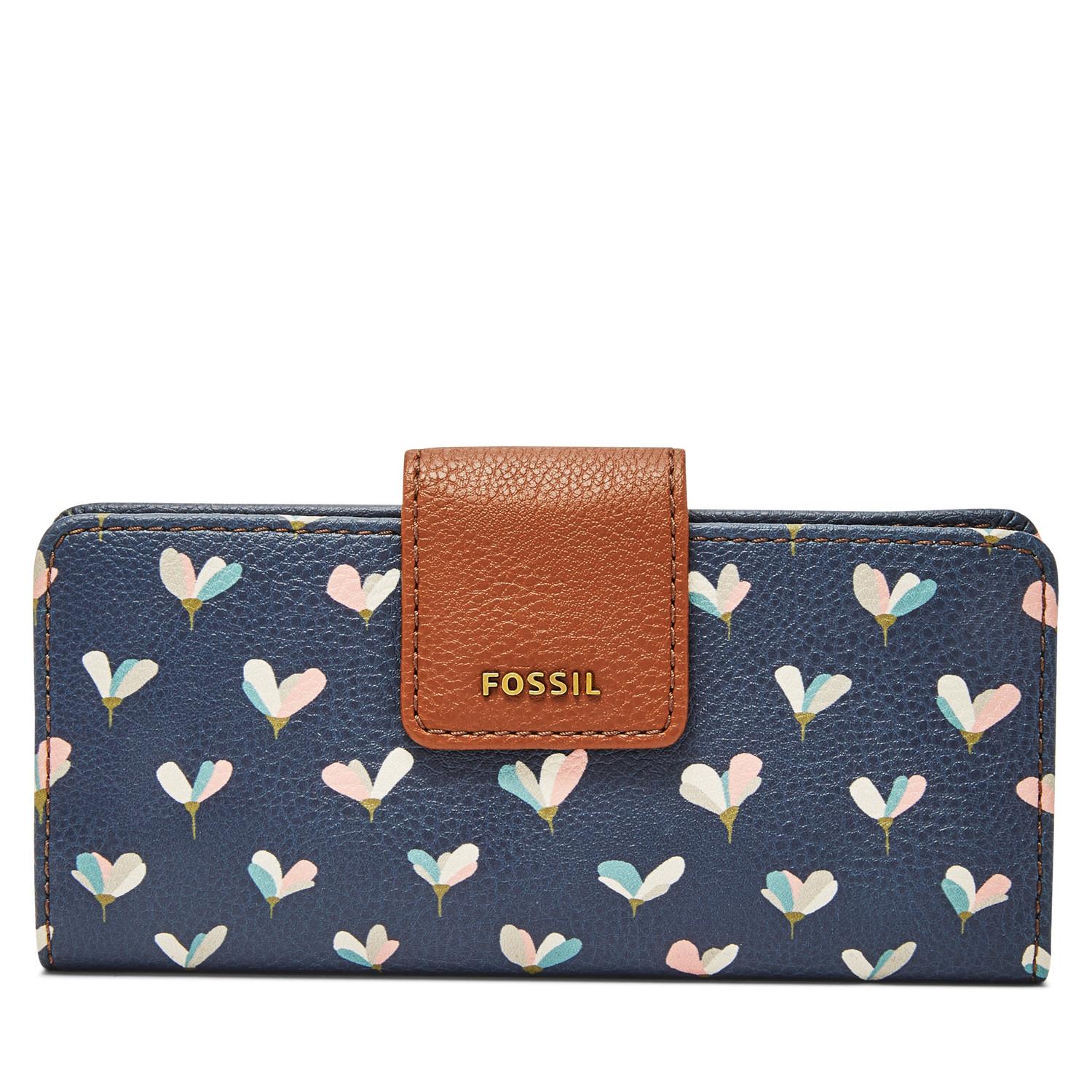 Fossil Madison Slim Clutch Wallet Floral - Lyst