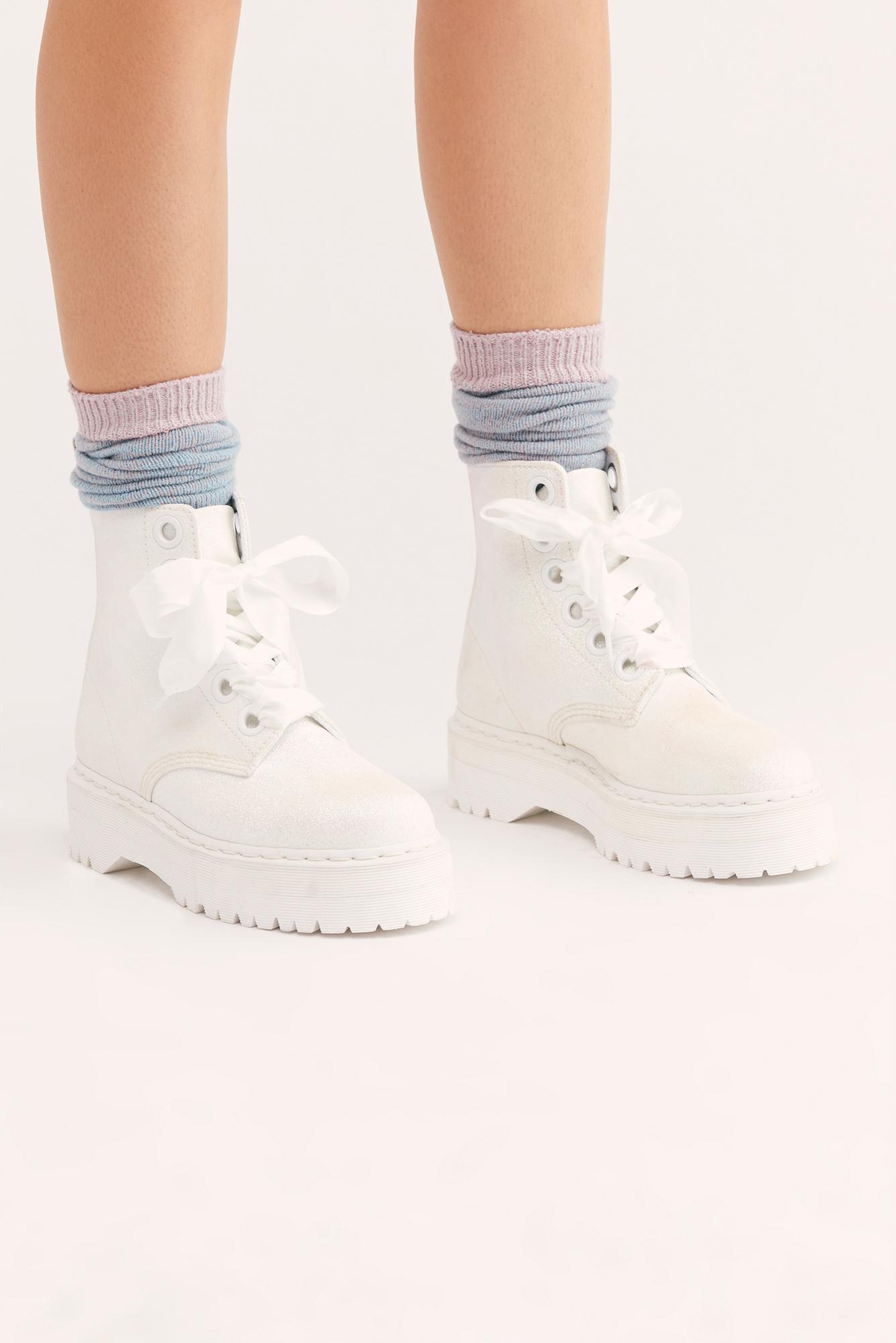 molly glitter doc martens white