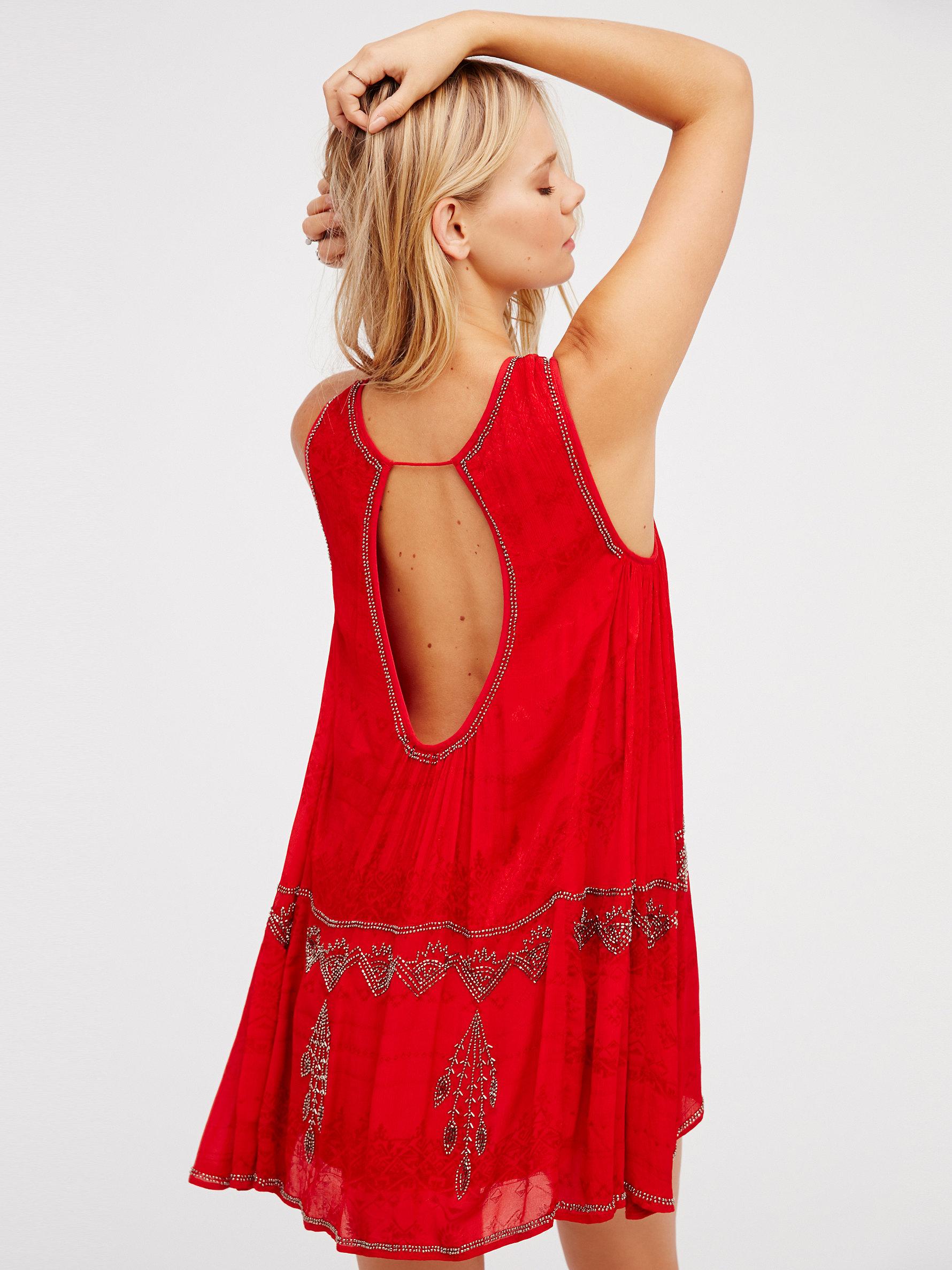 Lyst - Free People Delilah Mini Dress in Red