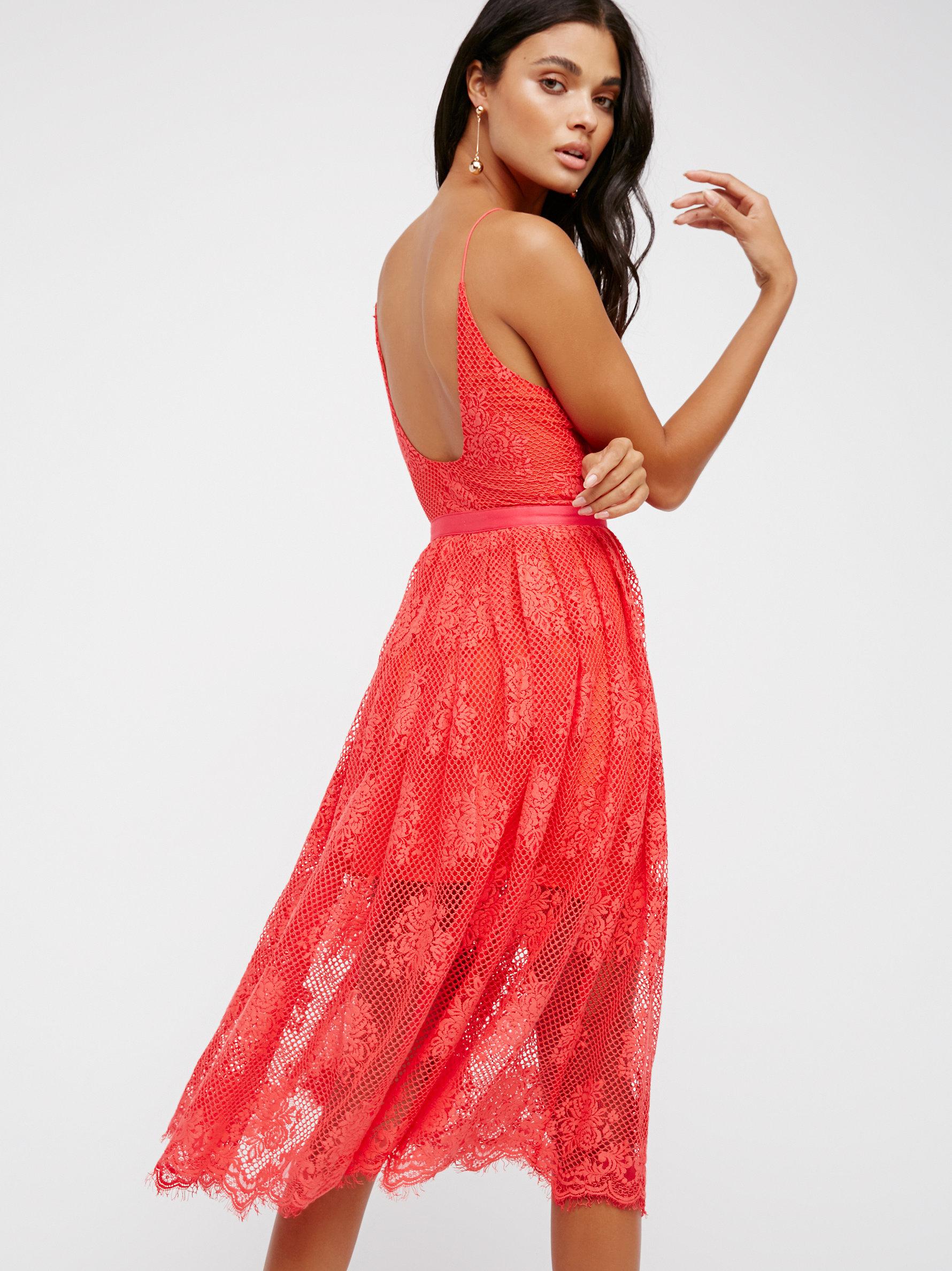 Lyst - Free People Matchpoint Midi Dress in Red