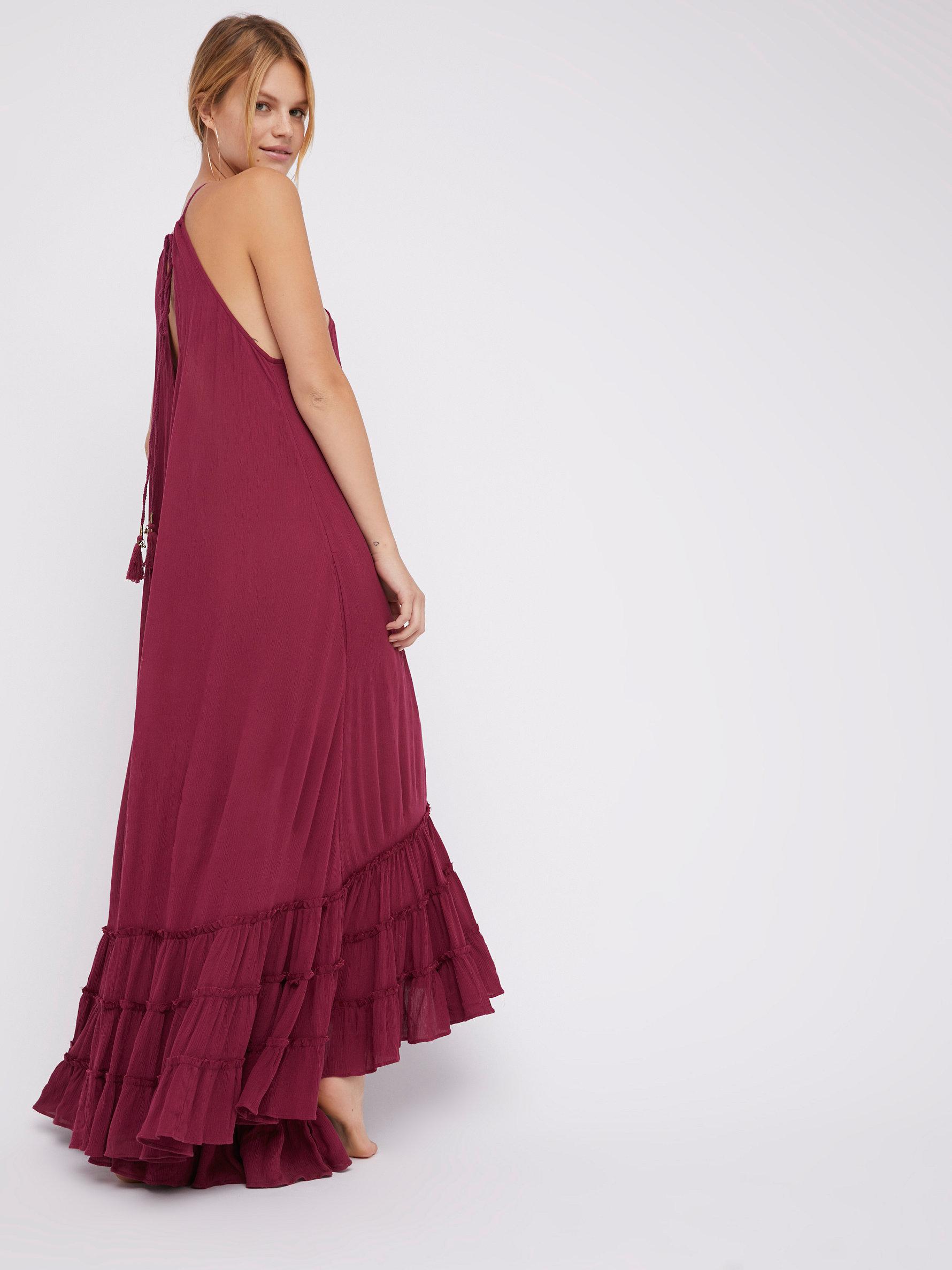 Free People Wrap Around Maxi Dress in Red - Lyst
