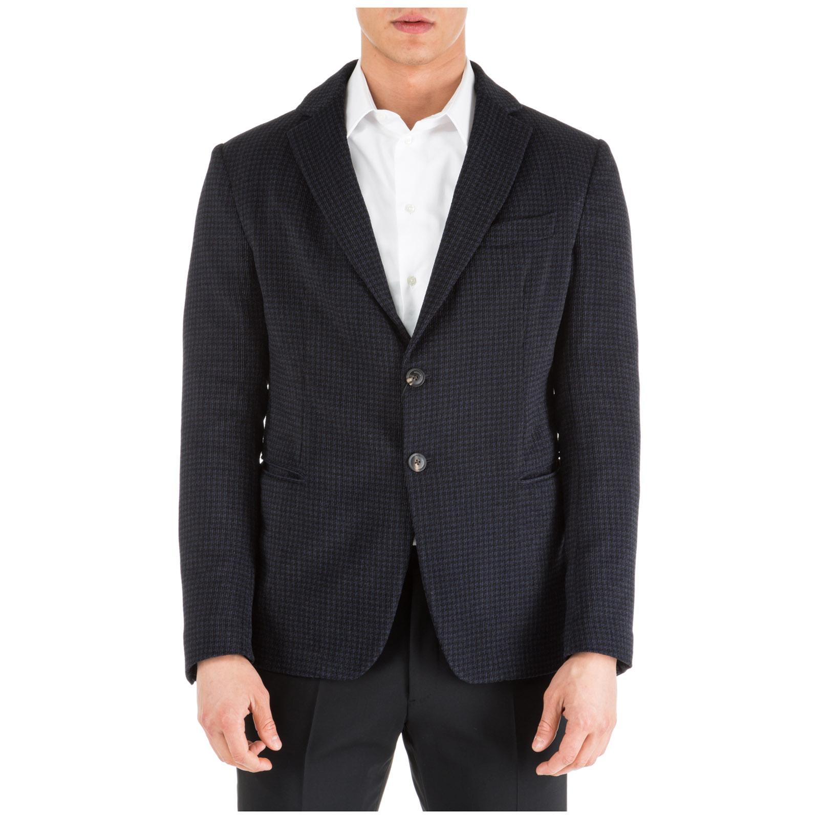 Emporio Armani Synthetic Men's Jacket Blazer in Black for Men - Lyst