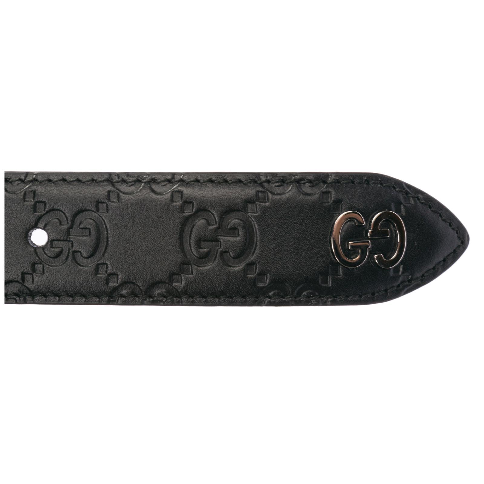 Gucci Genuine Leather Belt in Black for Men - Lyst
