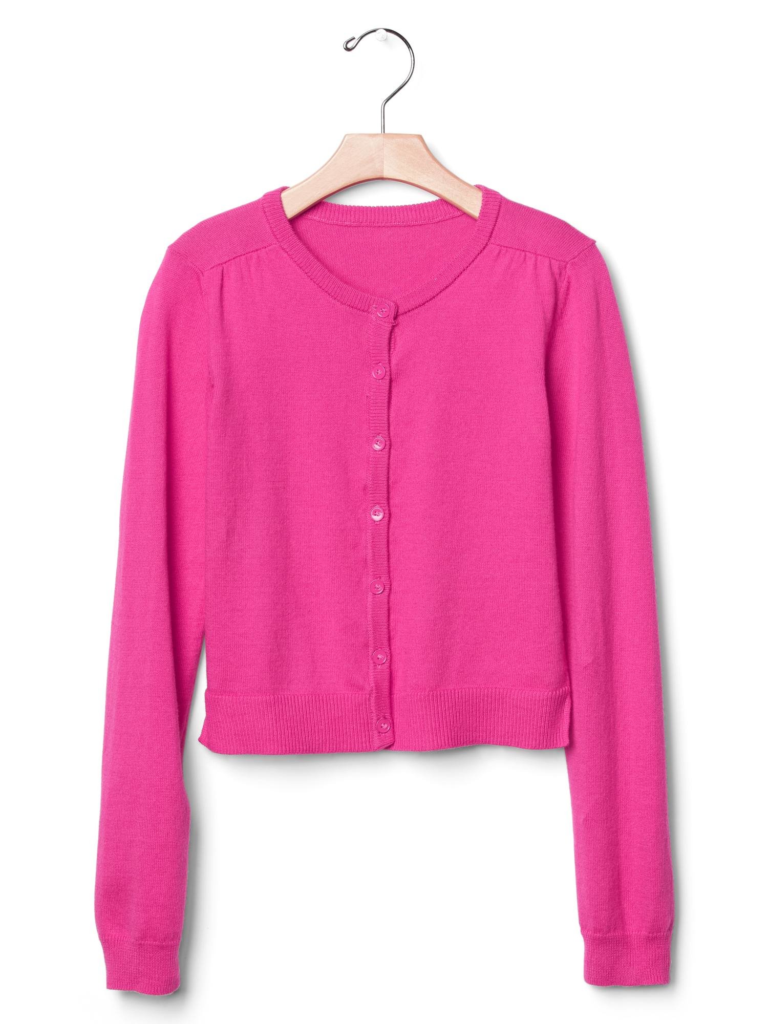  Gap  Button Cardigan  in Pink ROYAL FUCHSIA Lyst