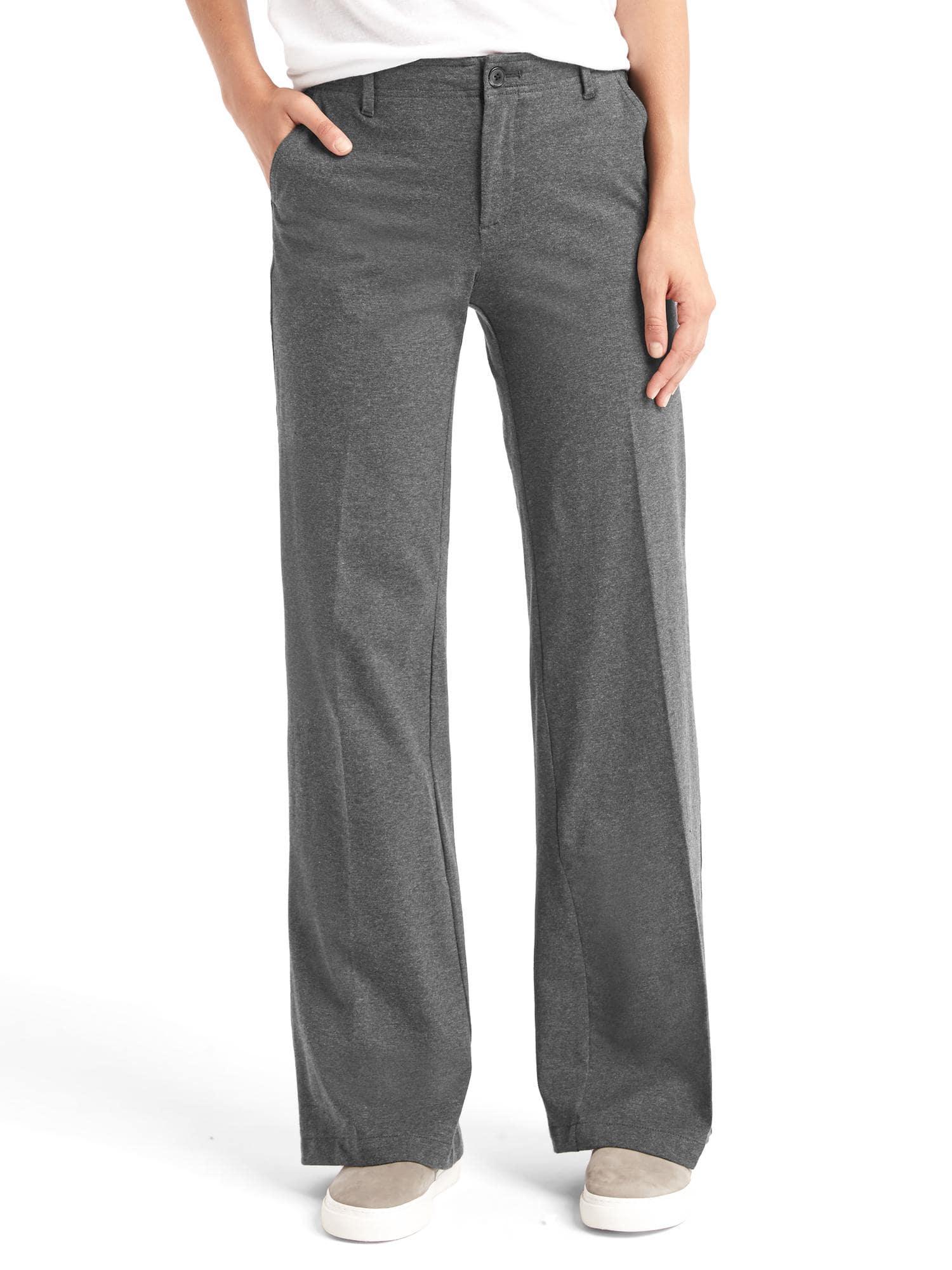 Gap Wide-leg Knit Pants in Gray - Lyst