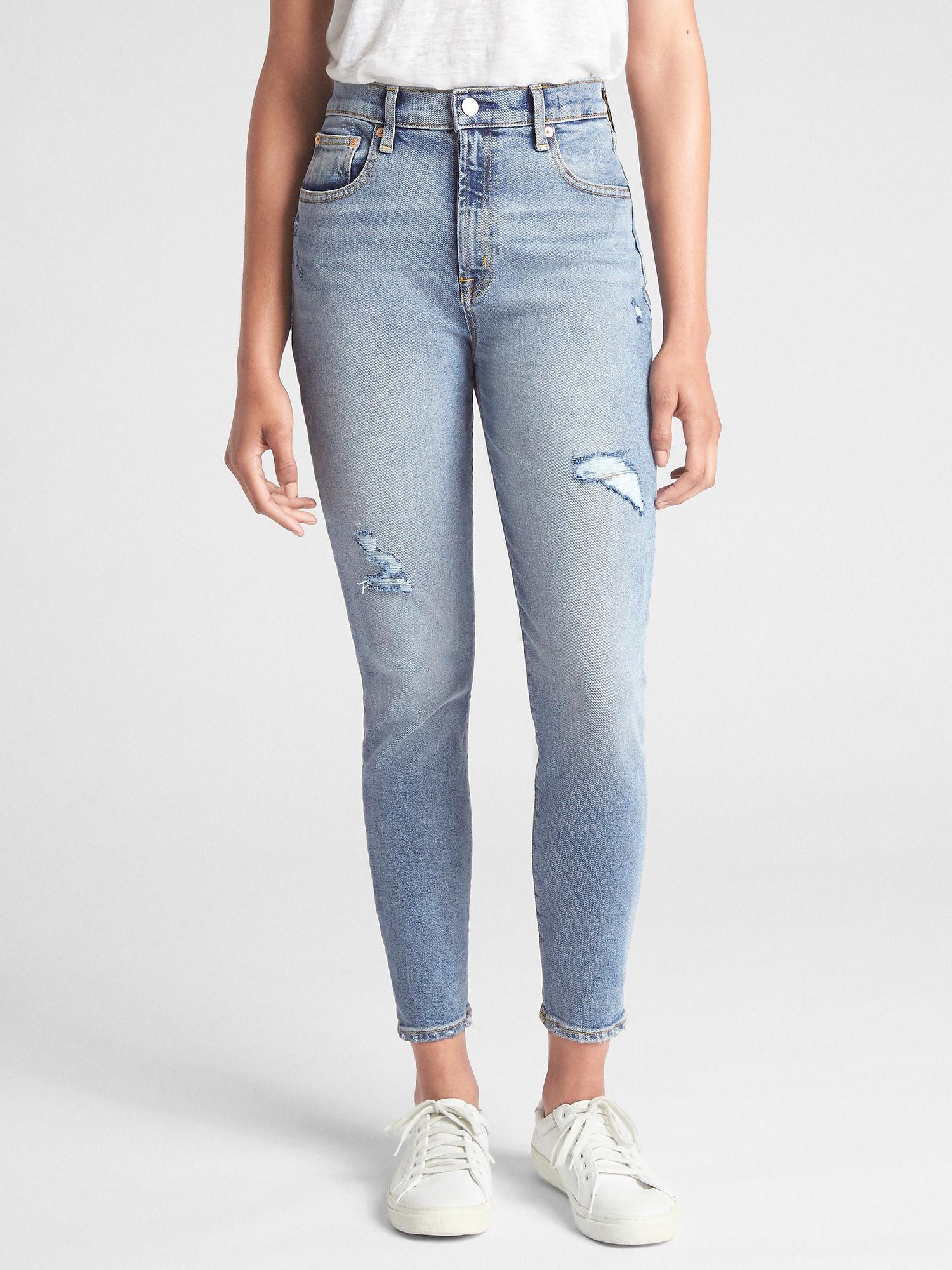 gap high waisted skinny jeans
