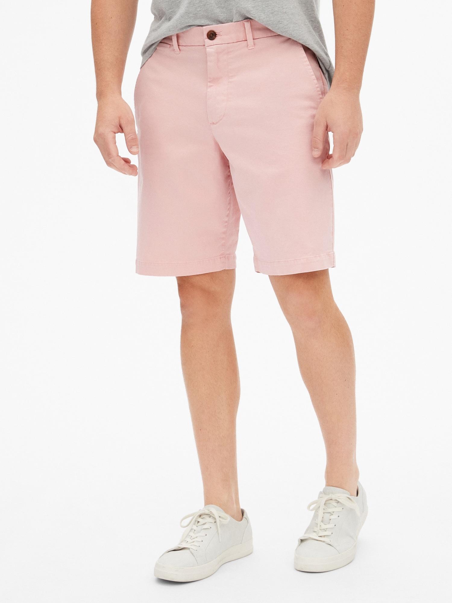 flex khaki shorts