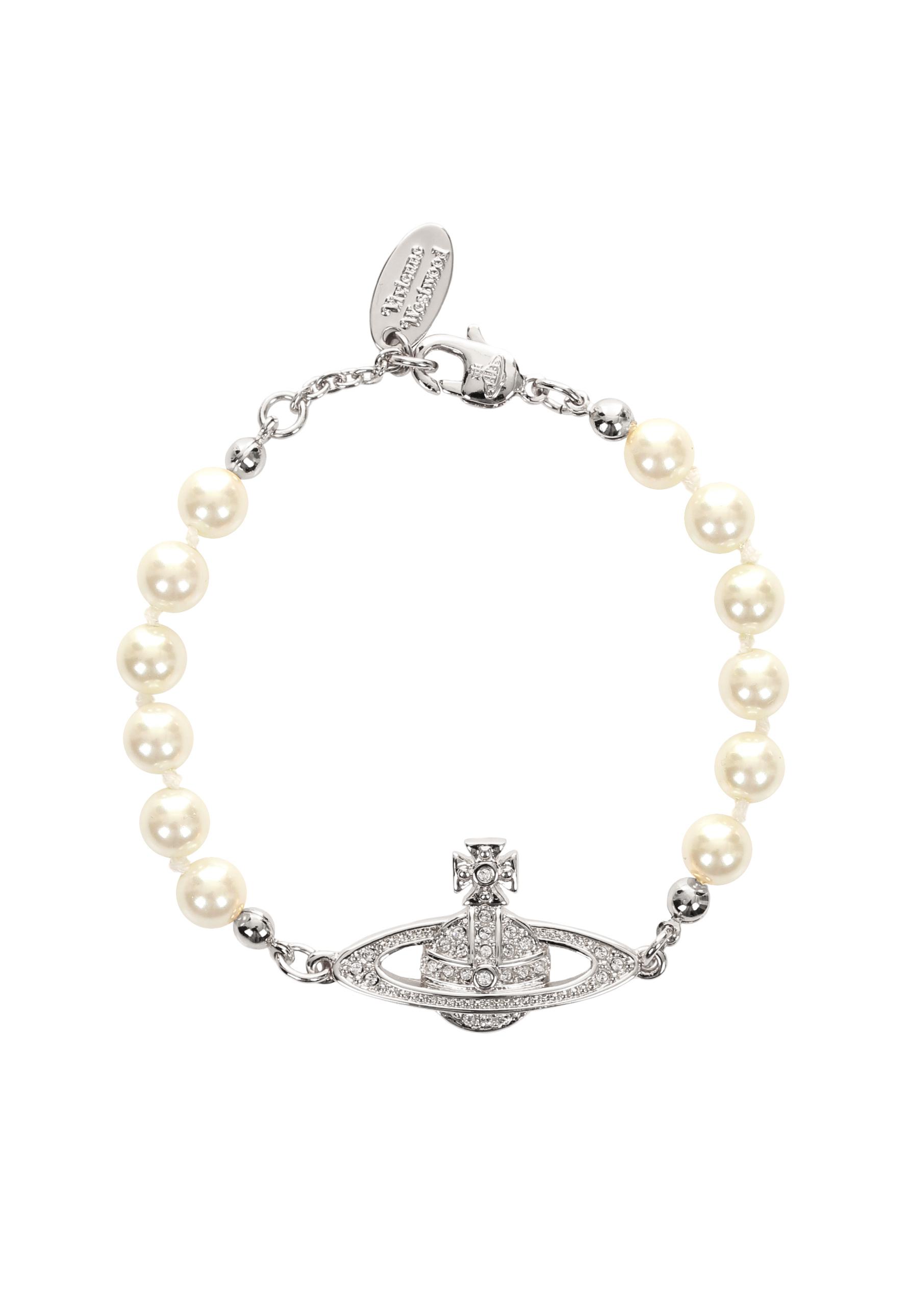 Lyst - Vivienne Westwood Mini Bas Relief Pearl Bracelet in Metallic