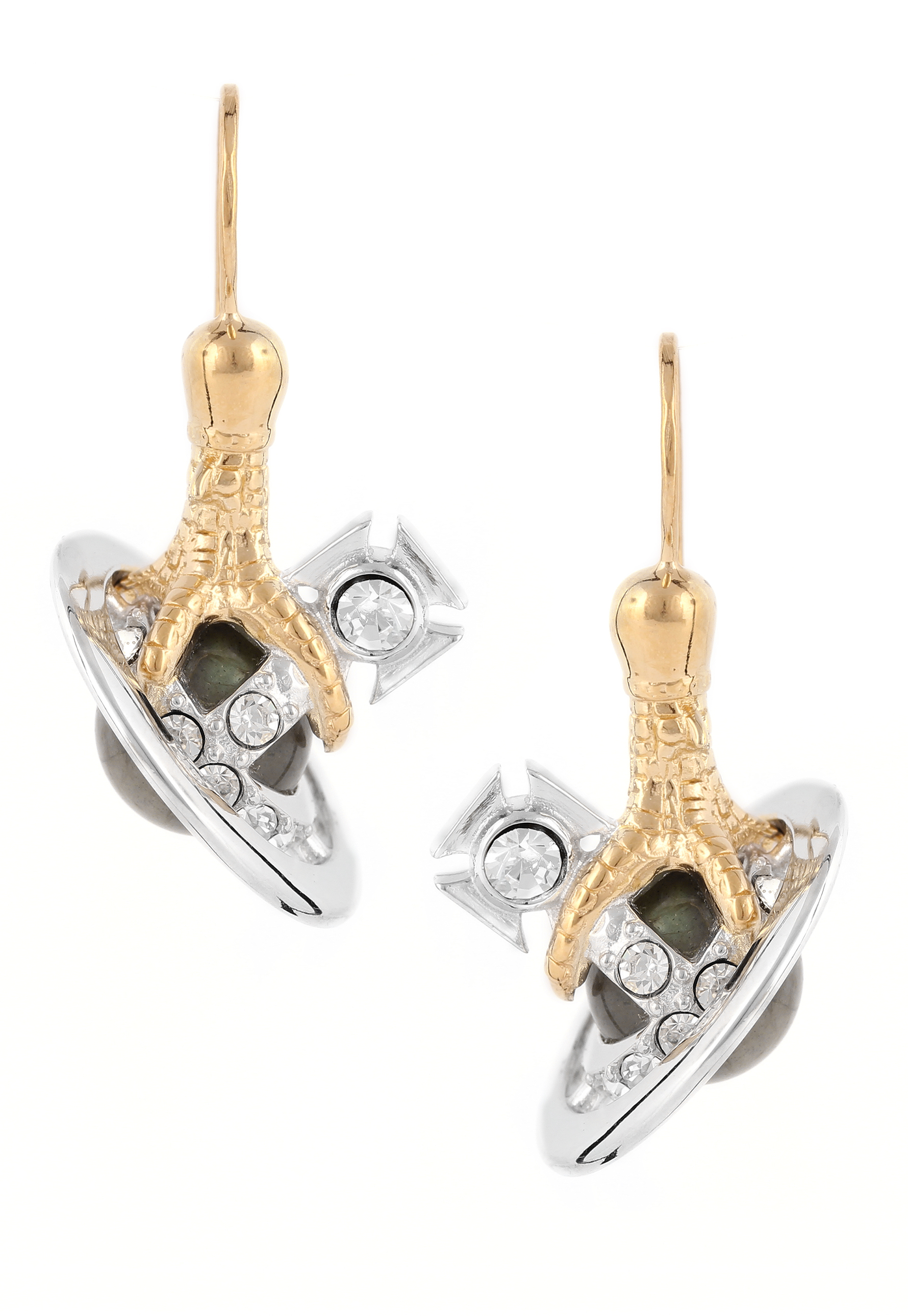 Lyst - Vivienne Westwood Gilda 3d Orb Earrings Rhodium ...