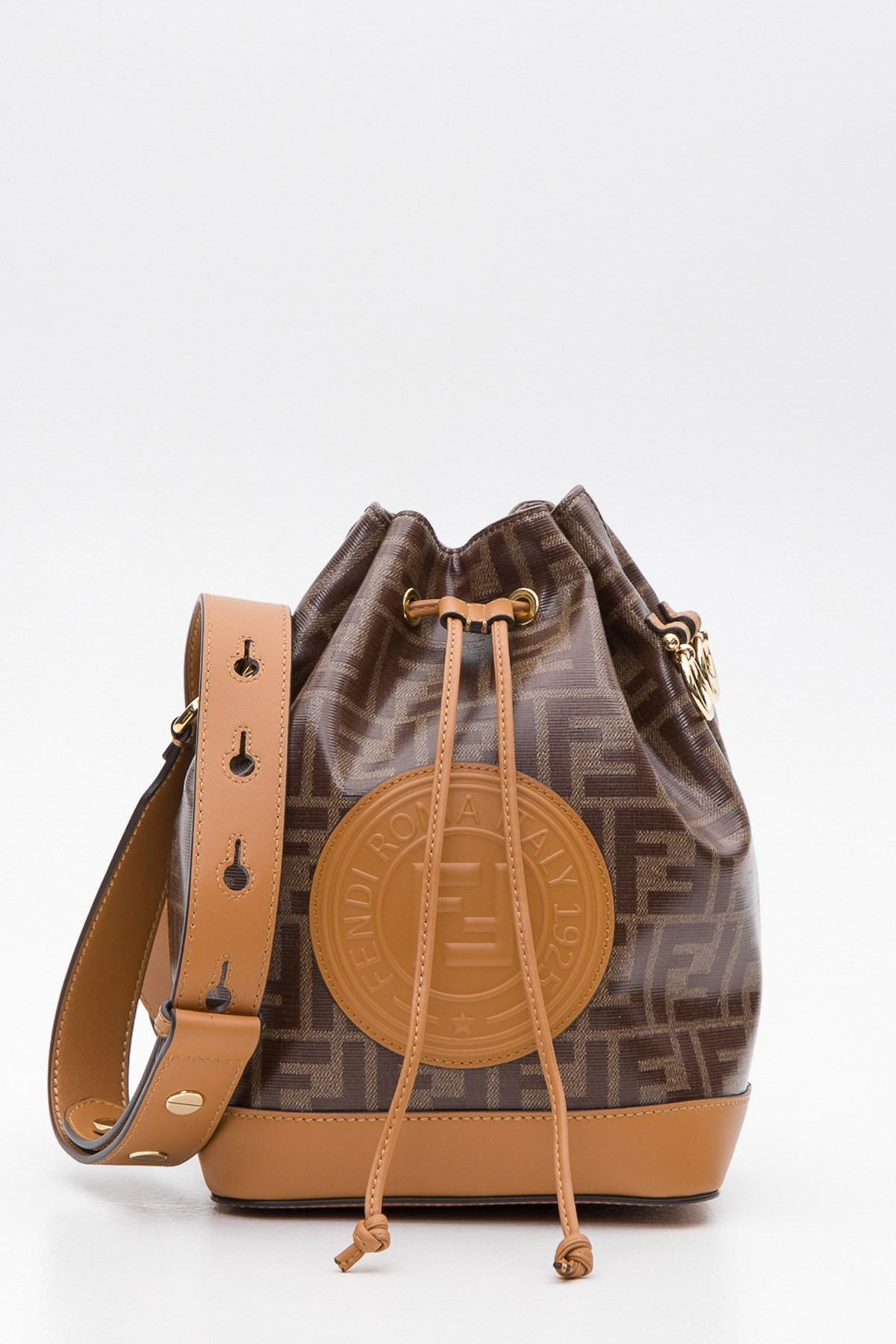 fendi mon tresor mini bucket bag brown