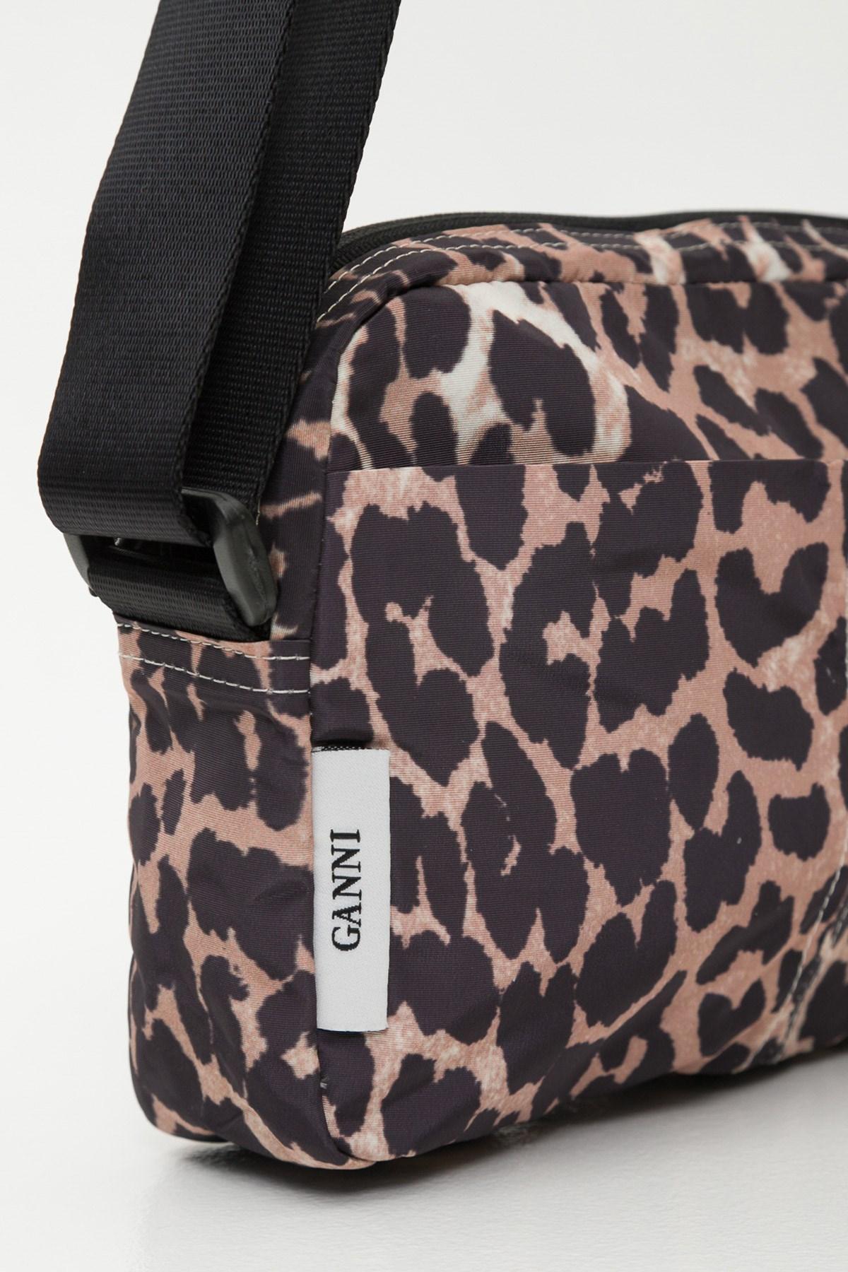 Ganni Fairmont Crossbody Bag In Leopard Print - Lyst