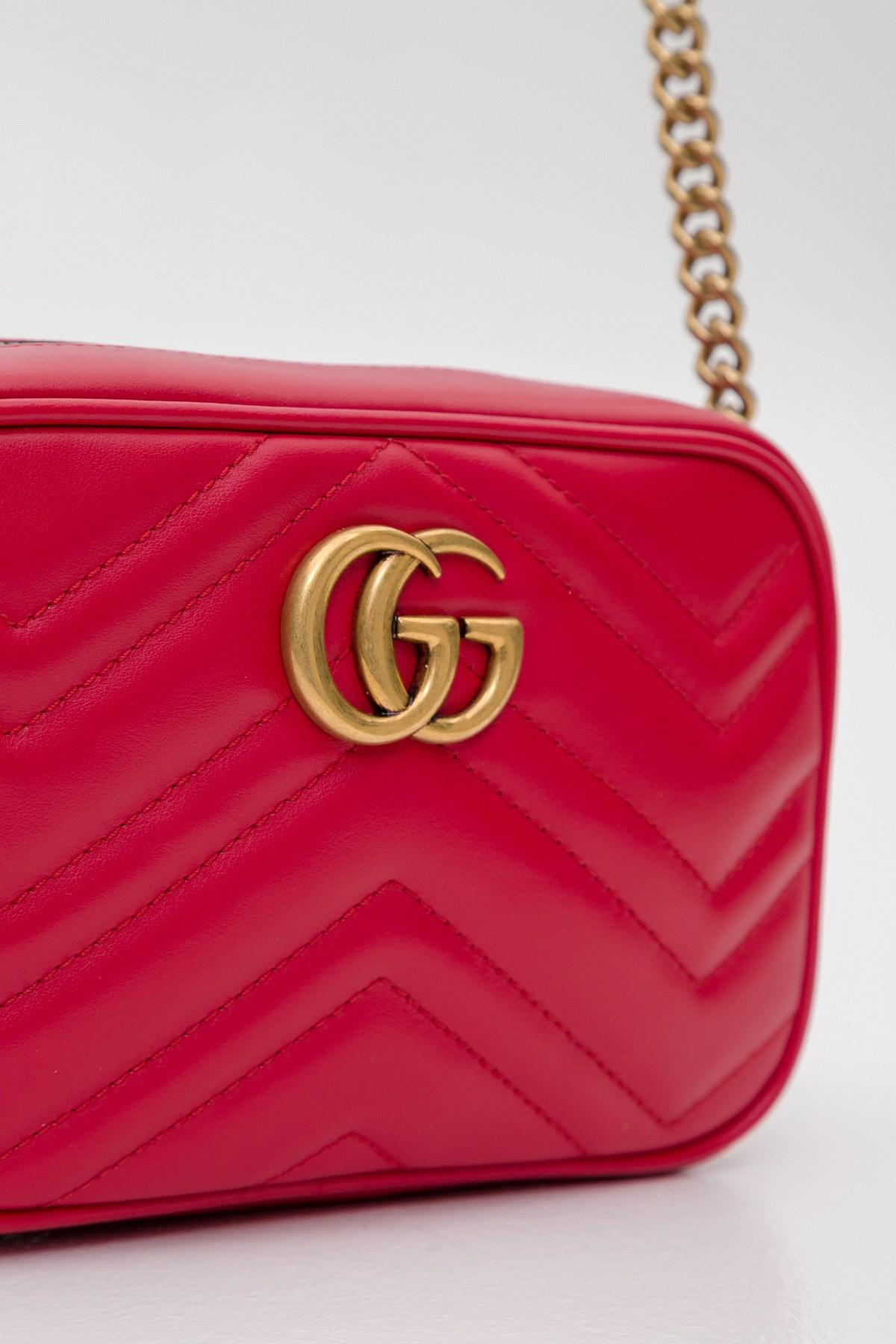 Gucci Gg Marmont 2.0 Shoulder Camera Mini Bag 18 X 12 X 6 Cm in Red - Lyst