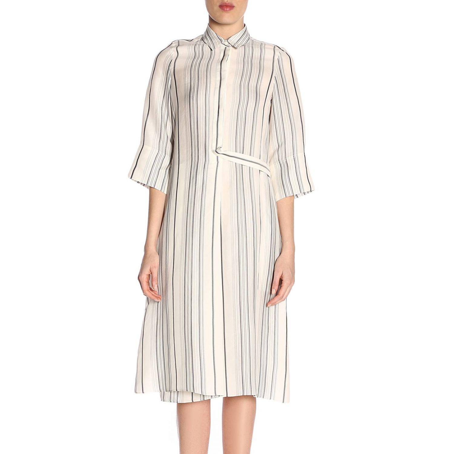 Jil Sander Dress Women in White - Lyst