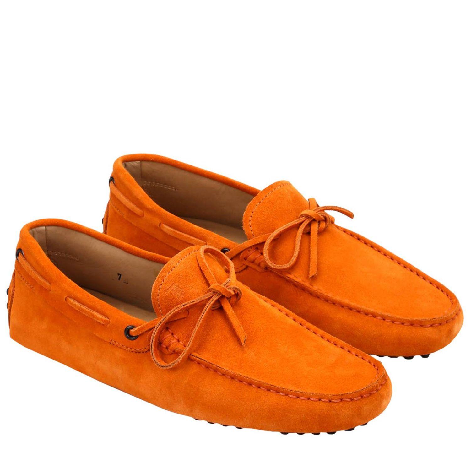 Tod's Men's Loafers in Orange for Men - Lyst