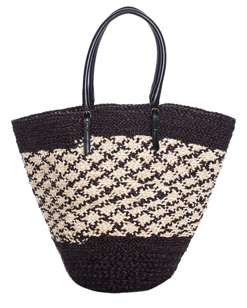 Lyst Balenciaga Brown Woven Leather Motocross Small Panier Basket Gallery