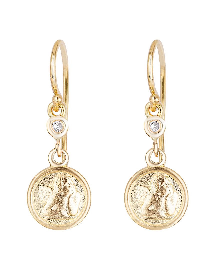 Ariana Rabbani 14k Diamond Cherub Earrings in Metallic - Lyst