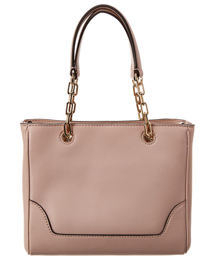 Tory Burch Carter Small Leather Tote in Pink - Lyst