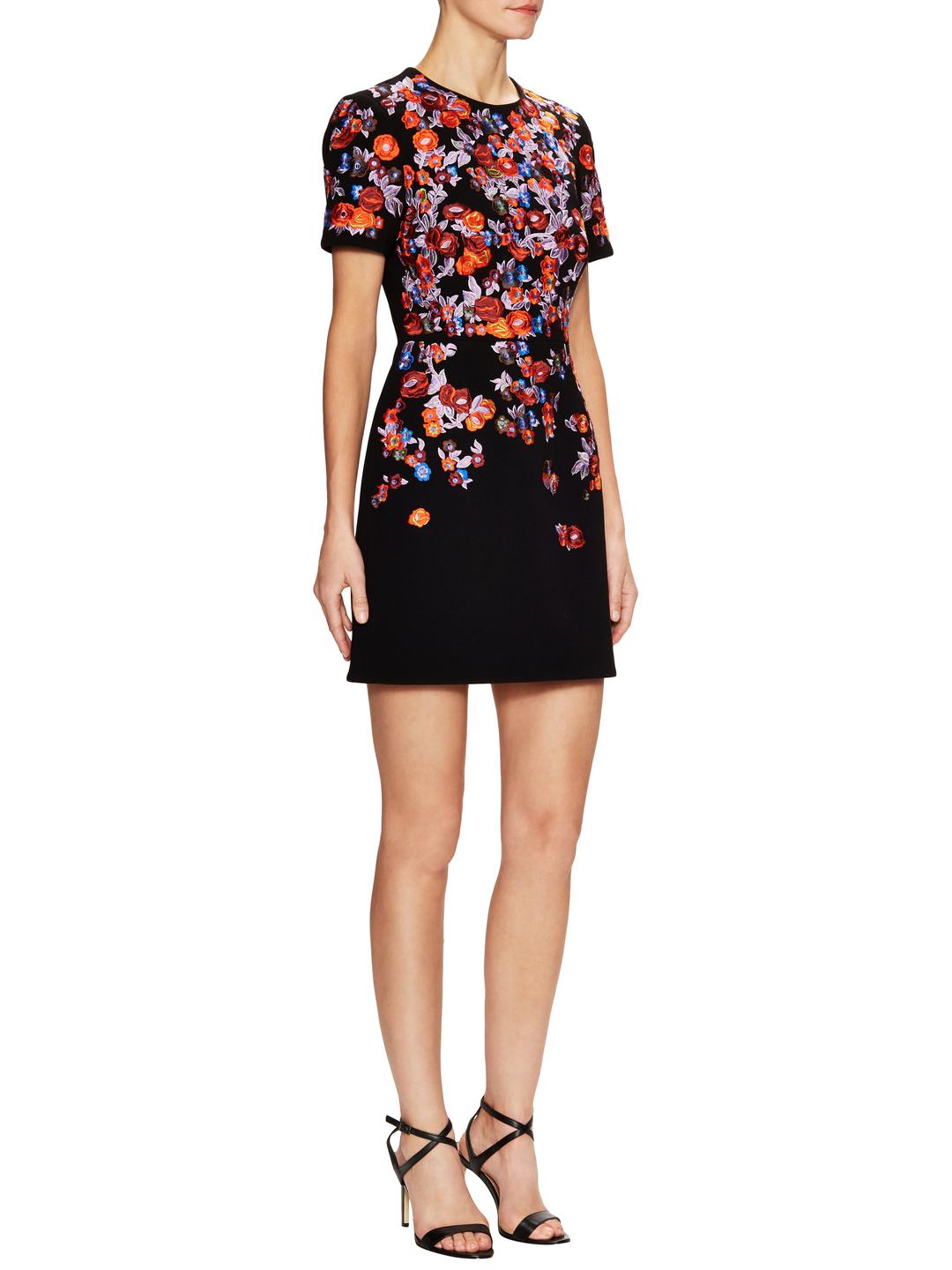 Lyst Mary Katrantzou Tilder Floral Embroidered Sheath Dress in Black