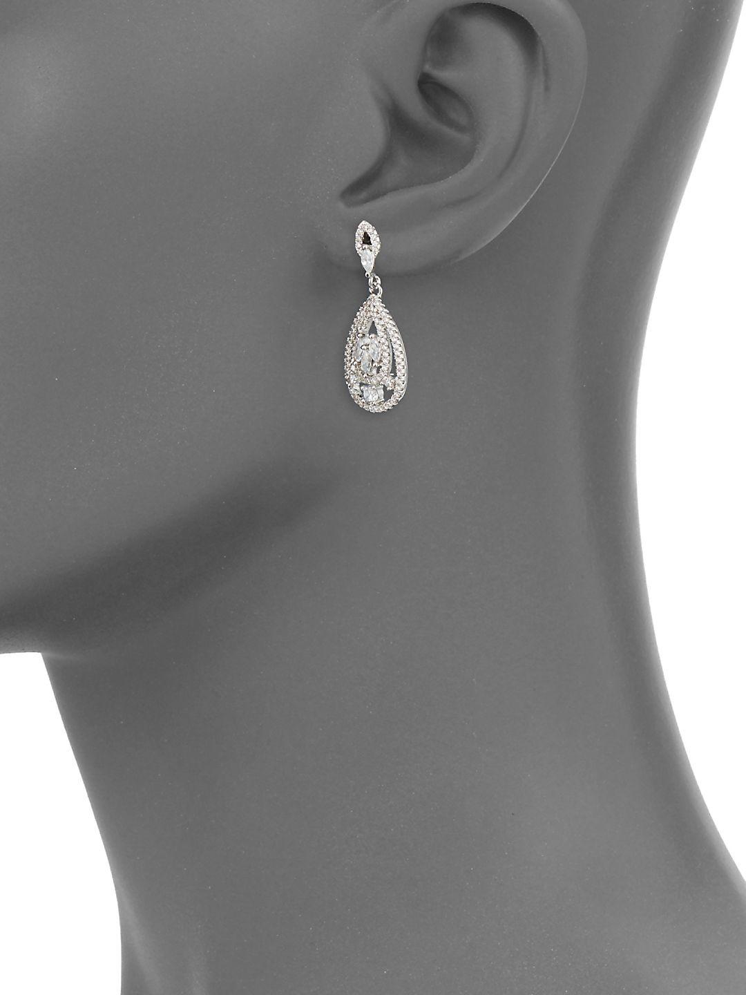 Lyst Saks Fifth Avenue Crystal Teardrop Chandelier Earrings In Crystal Teardrop Chandelier Earrings Lyst View Fullscreen