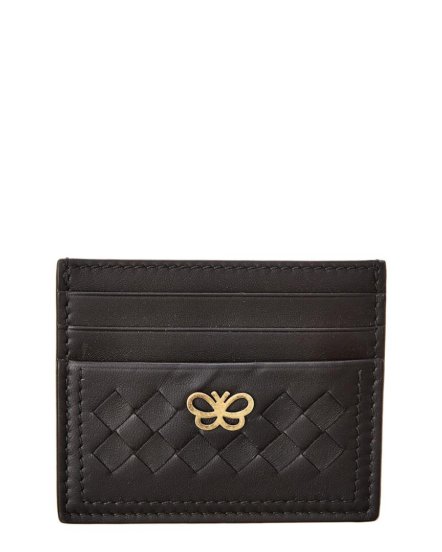 Bottega Intrecciato Leather Card Holder in Black Lyst