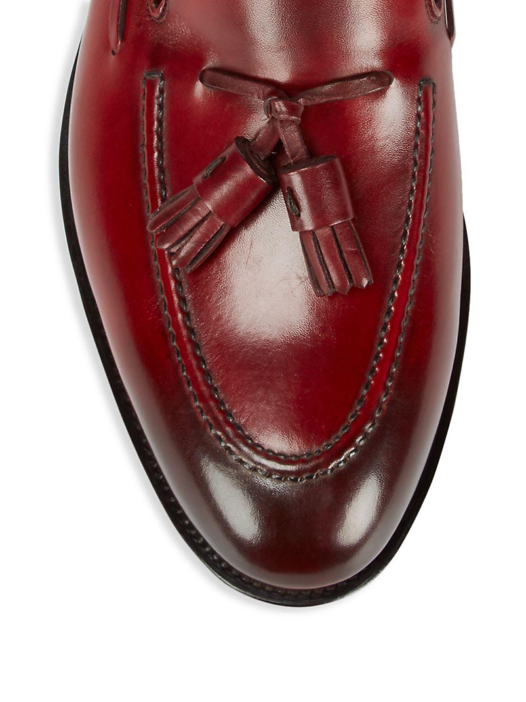Lyst Ferragamo Mario Leather Tassel Loafers in Red for Men