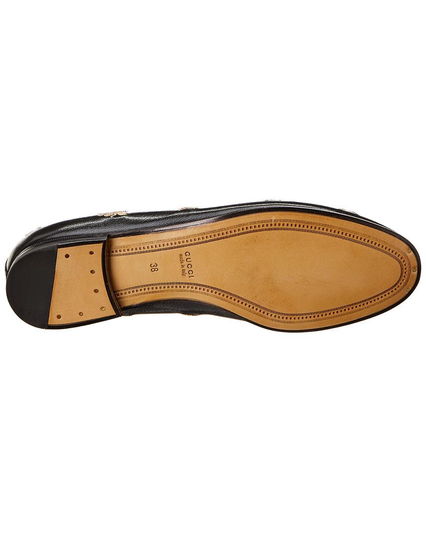 gucci jordaan embroidered loafers