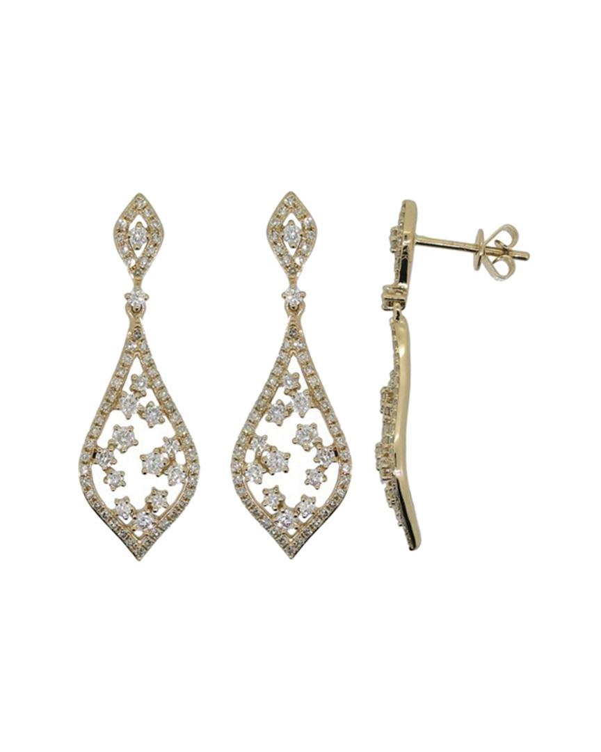 Diana M. Jewels . Fine Jewelry 14k 0.95 Ct. Tw. Diamond Drop Earrings ...