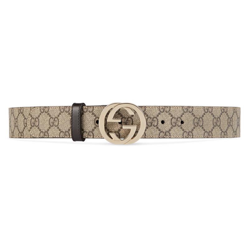 Gucci Gg Supreme Belt With G Buckle | Lyst