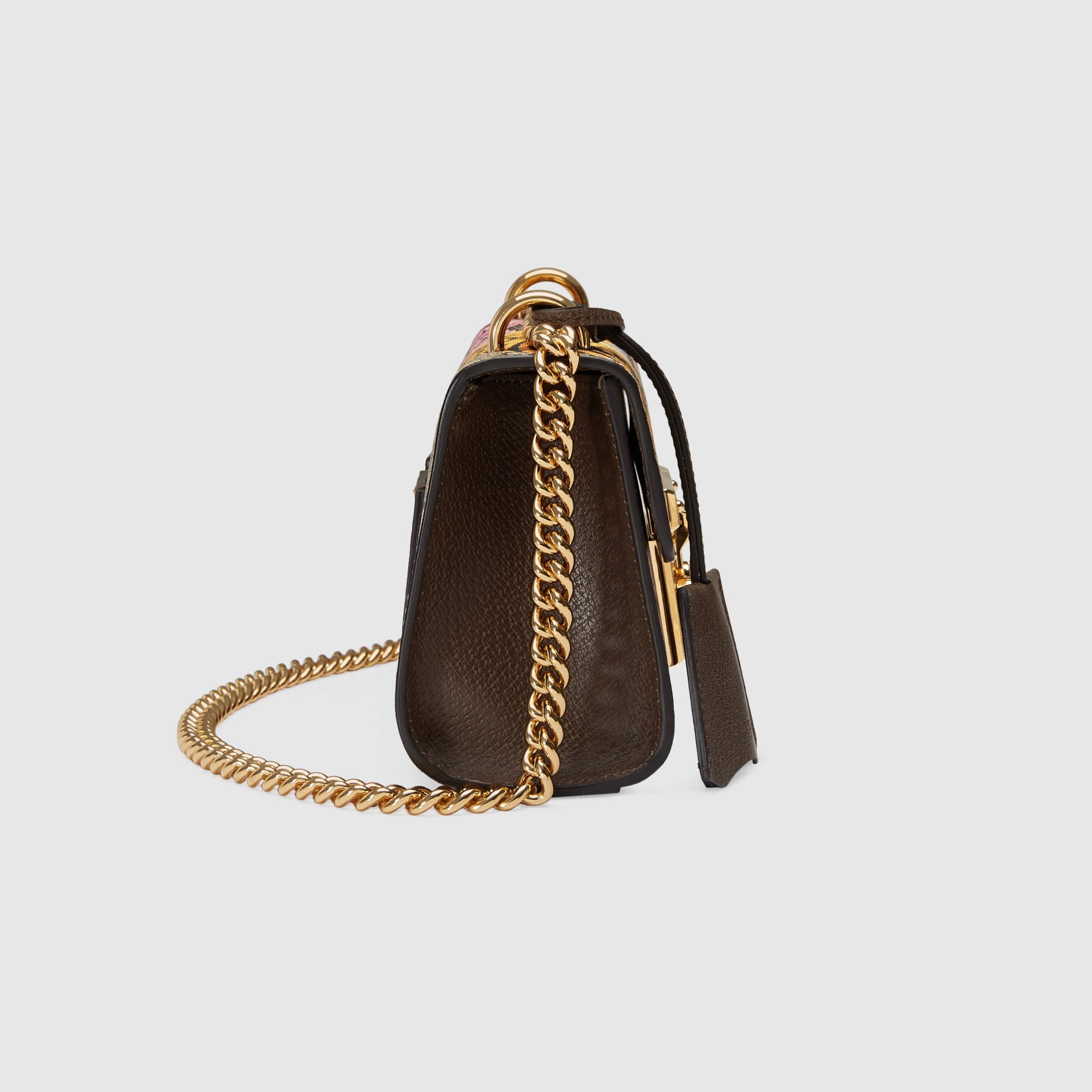 Lyst - Gucci Padlock Bengal GG Supreme Canvas And Leather Shoulder Bag