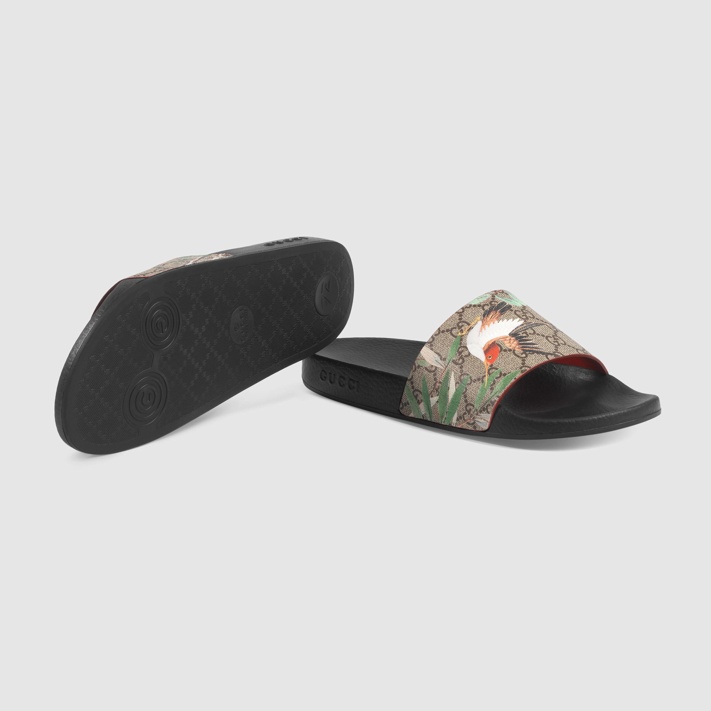 Gucci Tian Printed Slides for Men - Lyst