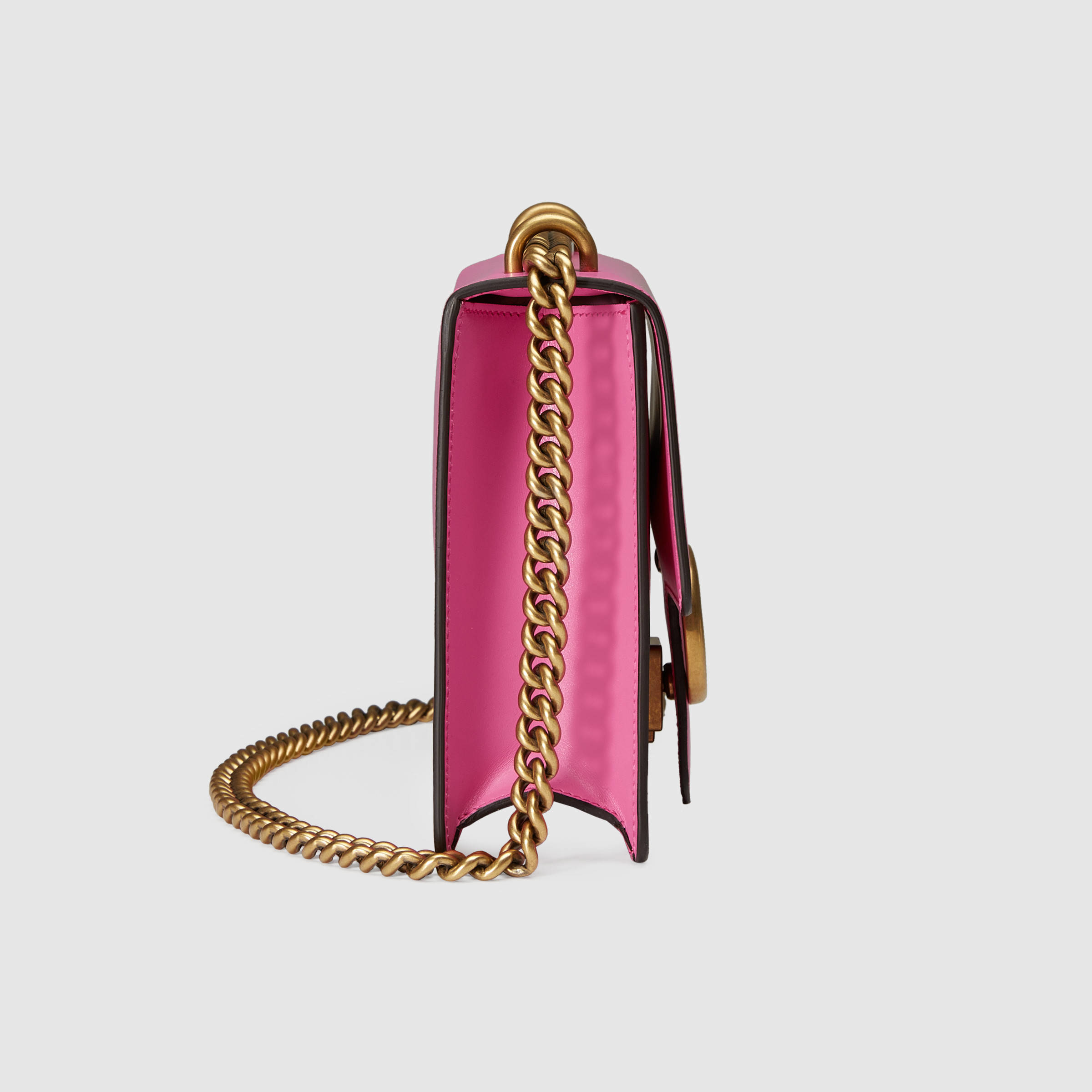 Lyst - Gucci GG Marmont Leather Shoulder Bag in Pink